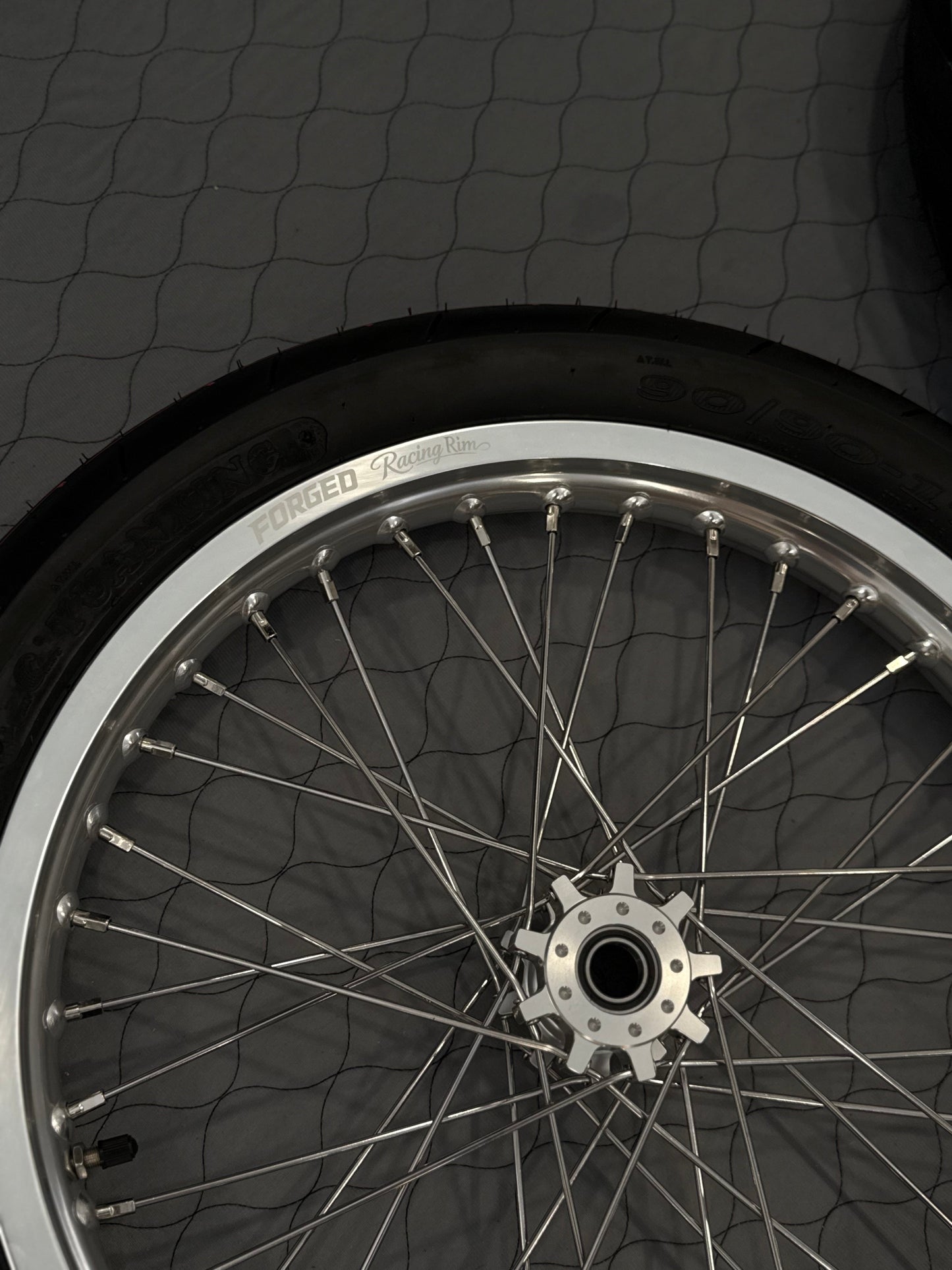 Talaria XXX / MX4, MX3, Sting - Supermoto Wheelset (Thick/Wide) - Chrome Silver